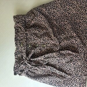 American Eagle Outfitters Tan and Black Animal Print Skirt